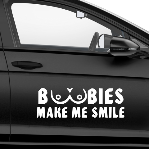 Boobies make me smile Aufkleber 1.5 - Beispielansicht