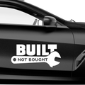 Built not Bought Aufkleber - Beispielansicht