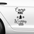 Camp more worry less Aufkleber Nr 1 - Beispielansicht