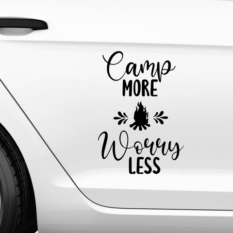 Camp more worry less Aufkleber Nr 1 - Beispielansicht