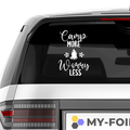 Camp more worry less Aufkleber Nr 1 - Beispielansicht