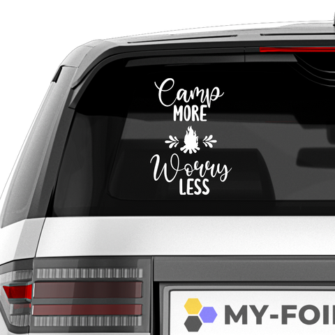 Camp more worry less Aufkleber Nr 1 - Beispielansicht