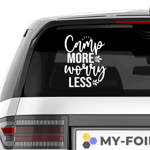 Camp more worry less Aufkleber Nr 2 - Beispielansicht