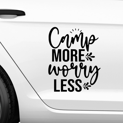 Camp more worry less Aufkleber Nr 2 - Beispielansicht