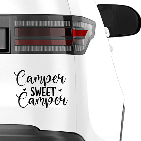 Camper sweet Camper Aufkleber - Beispielansicht
