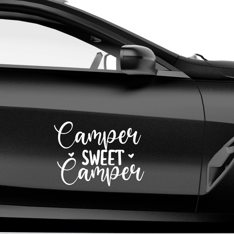 Camper sweet Camper Aufkleber - Beispielansicht
