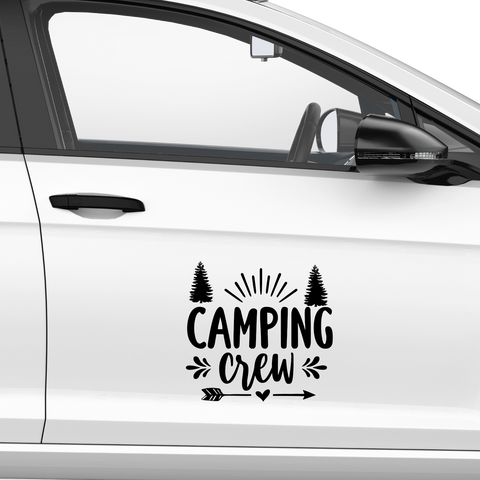 Camping Crew Aufkleber - Beispielansicht