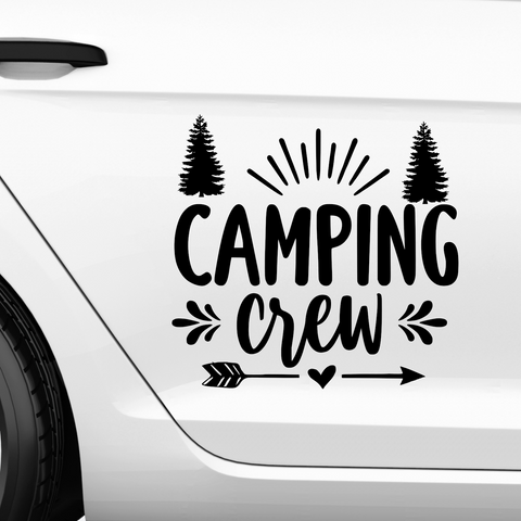 Camping Crew Aufkleber - Beispielansicht