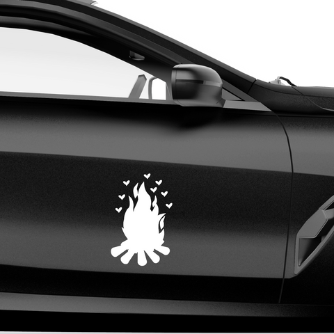 Camping Feuer Aufkleber - Beispielansicht