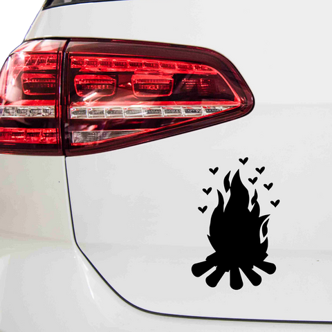 Camping Feuer Aufkleber - Beispielansicht