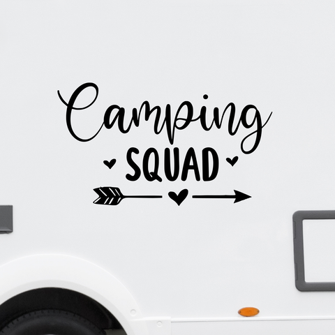 Camping Squad Aufkleber - Beispielansicht