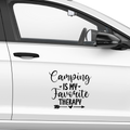 Camping is my favorite therapy Aufkleber - Beispielansicht
