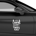Camping is my happy place Aufkleber - Beispielansicht