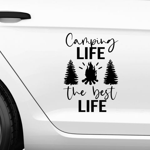 Camping life the best life Aufkleber - Beispielansicht