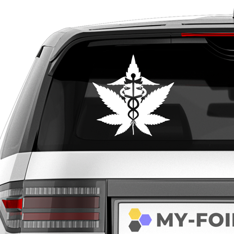 Cannabis Blatt Aufkleber - Beispielansicht