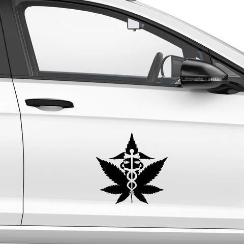 Cannabis Blatt Aufkleber - Beispielansicht