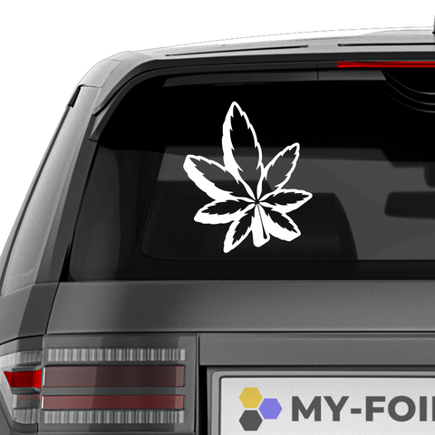 Cannabisblatt2 Aufkleber - Beispielansicht