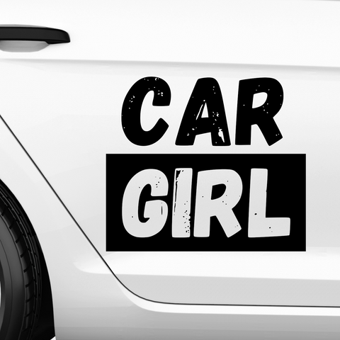 Car Girl Aufkleber - Beispielansicht