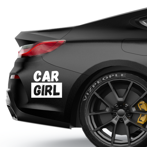 Car Girl Aufkleber - Beispielansicht