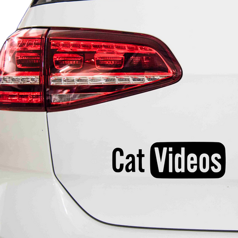 Cat videos You Tube Fakelogo Aufkleber - Beispielansicht