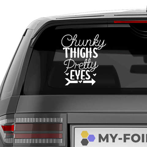 Chunky thights pretty eyes Aufkleber - Beispielansicht
