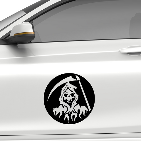 Circle Sensenmann Aufkleber - Beispielansicht