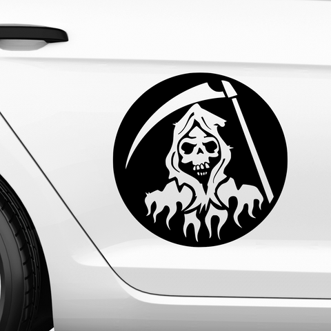 Circle Sensenmann Aufkleber - Beispielansicht