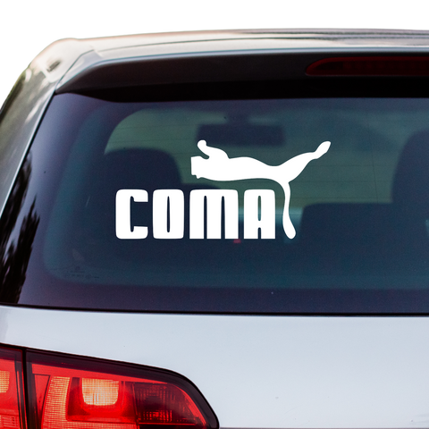 Coma Puma Fakelogo Aufkleber - Beispielansicht