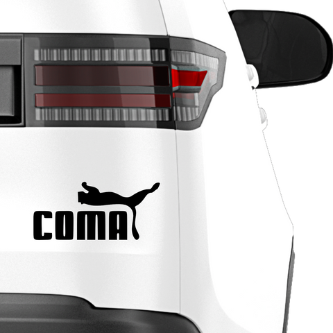Coma Puma Fakelogo Aufkleber - Beispielansicht