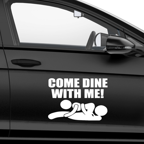 Come dine with me Aufkleber - Beispielansicht