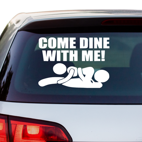 Come dine with me Aufkleber - Beispielansicht