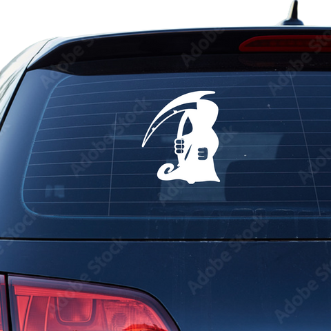 Comic Sensenmann Aufkleber - Beispielansicht