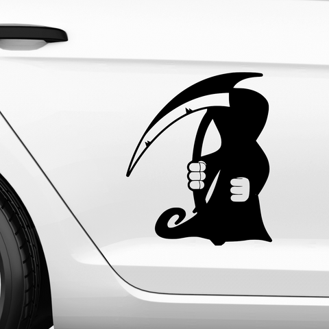 Comic Sensenmann Aufkleber - Beispielansicht