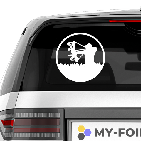 Compoundbogenschütze Aufkleber - Beispielansicht