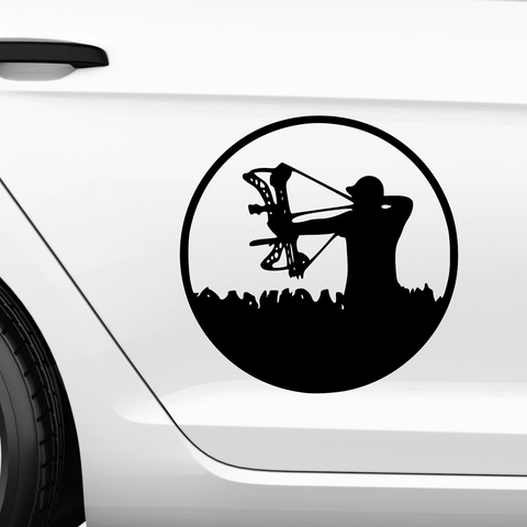 Compoundbogenschütze Aufkleber - Beispielansicht