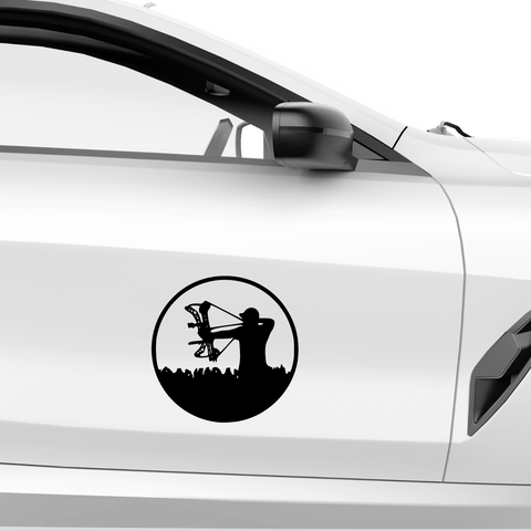 Compoundbogenschütze Aufkleber - Beispielansicht