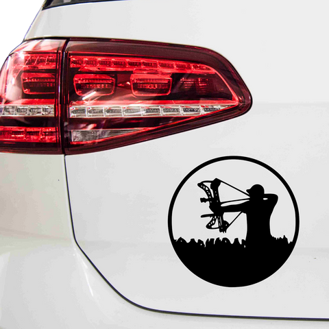 Compoundbogenschütze Aufkleber - Beispielansicht