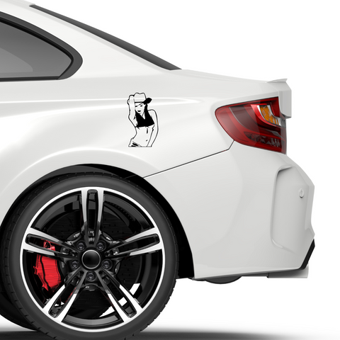 Cowgirl Aufkleber - Beispielansicht