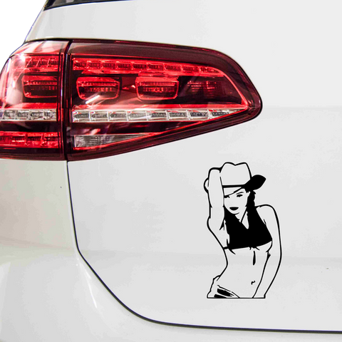 Cowgirl Aufkleber - Beispielansicht