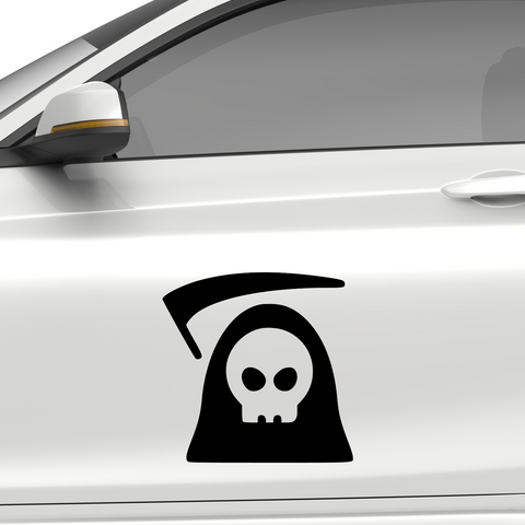 Cute Skull Sensenmann Aufkleber - Beispielansicht