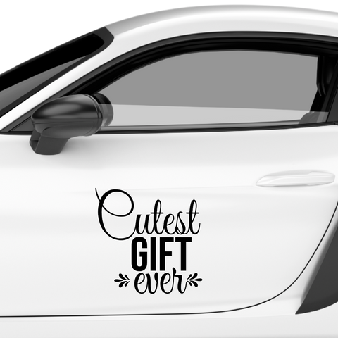 Cutest gift ever Aufkleber - Beispielansicht