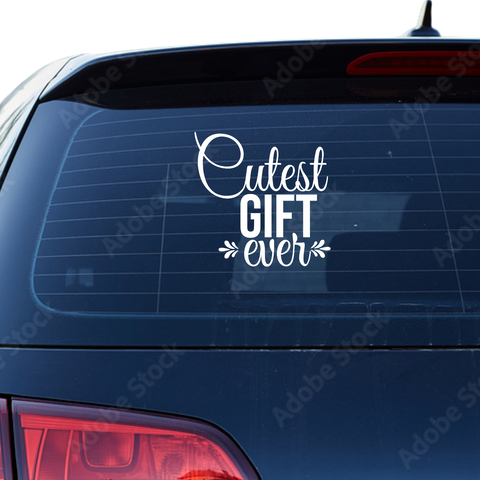 Cutest gift ever Aufkleber - Beispielansicht
