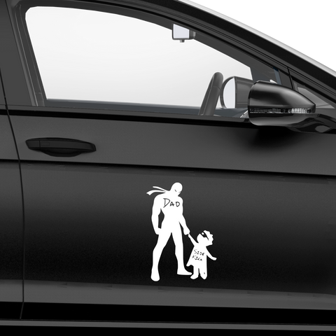 Dad and Sidekick Aufkleber - Beispielansicht