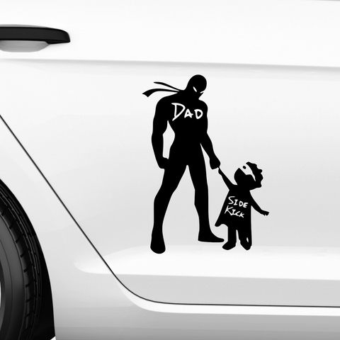 Dad and Sidekick Aufkleber - Beispielansicht