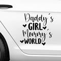Daddys Girl Mommys World Aufkleber - Beispielansicht