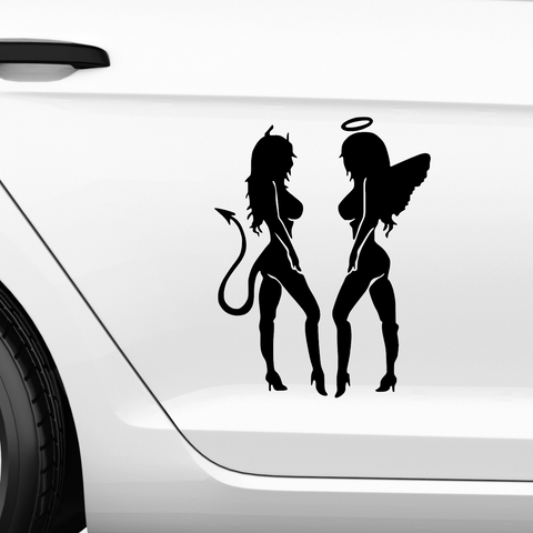Devil and Angel Aufkleber - Beispielansicht