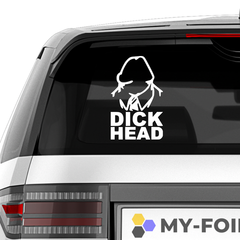 Dick Head Aufkleber - Beispielansicht