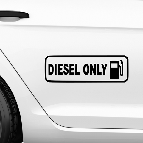 Diesel Only Aufkleber - Beispielansicht