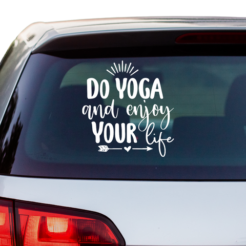 Do Yoga & Enjoy Your Life Aufkleber - Beispielansicht