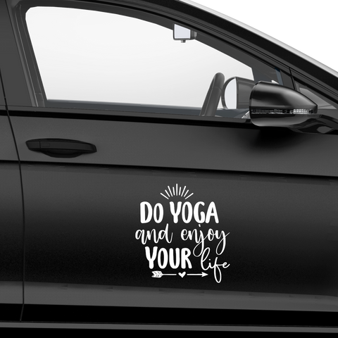 Do Yoga & Enjoy Your Life Aufkleber - Beispielansicht